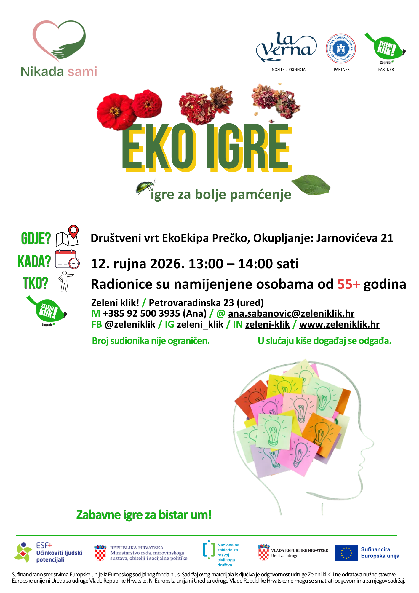 Eko igre nikada sami 12.9.2026. PLAKAT