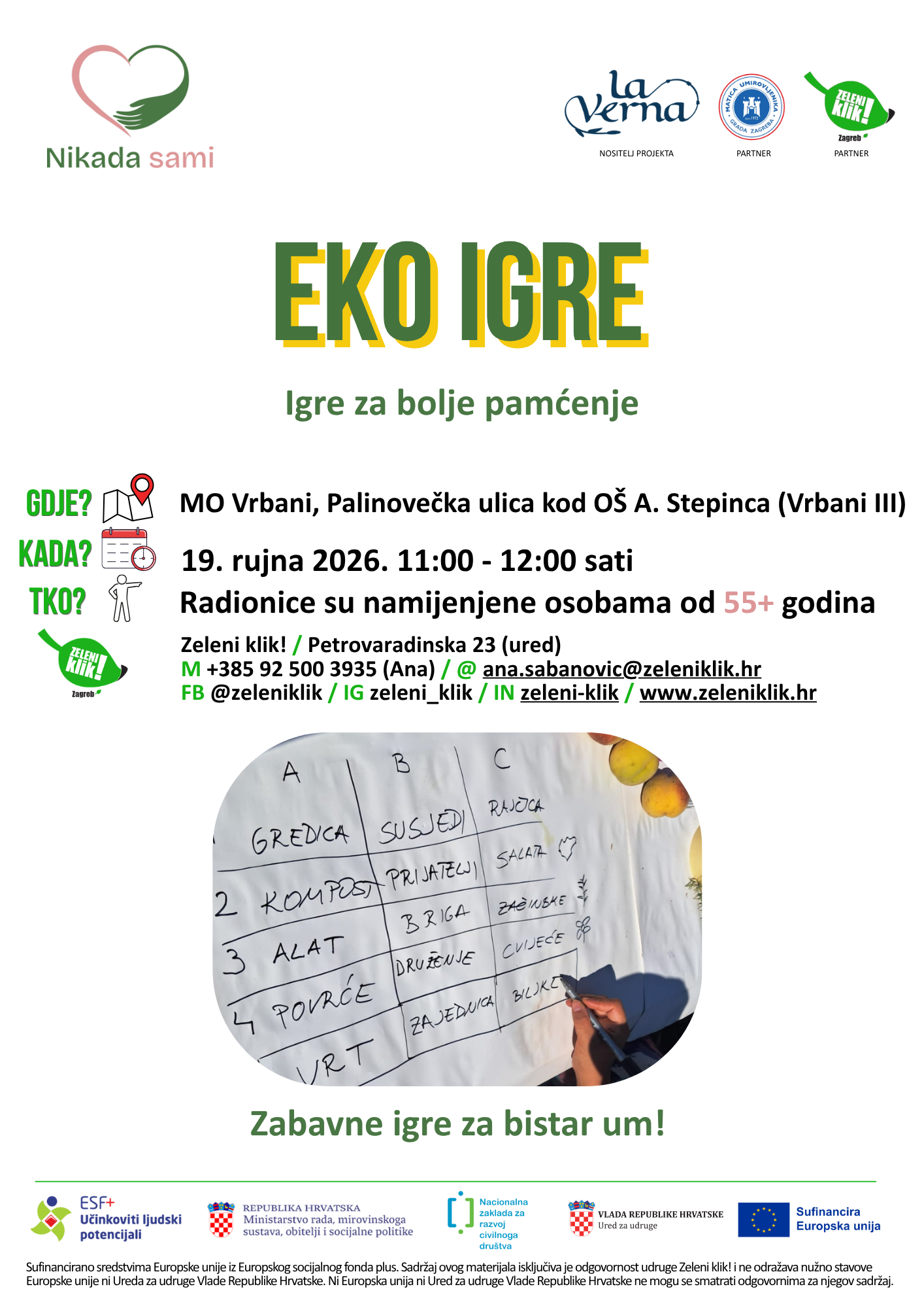 Eko igre nikada sami 19.9.2026. PLAKAT