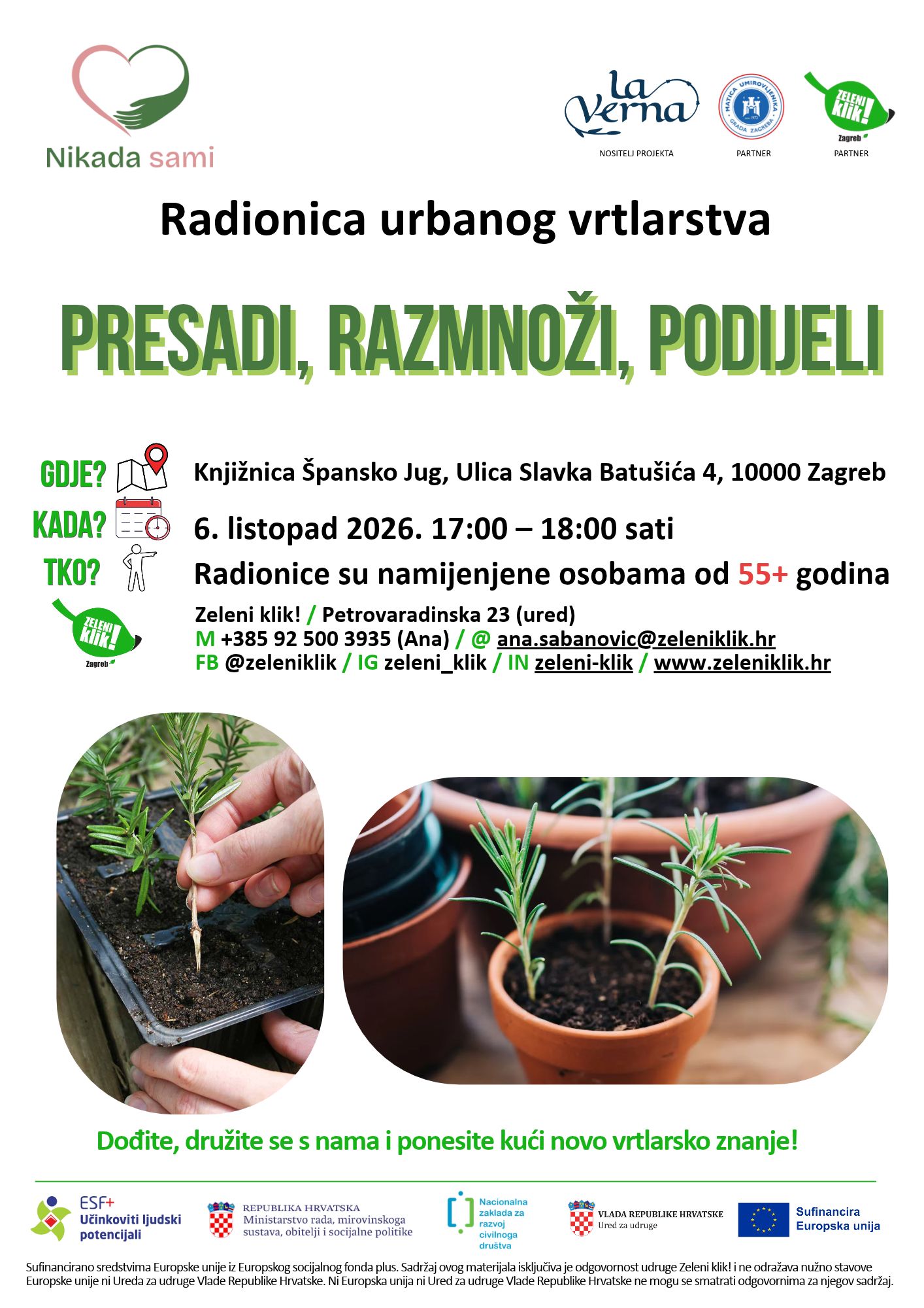 Urbano vrtlarstvo 6.10.2026. PLAKAT